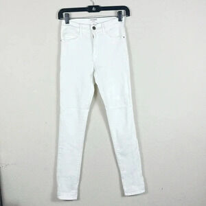 Frame Le High Skinny White Jeans size 25
